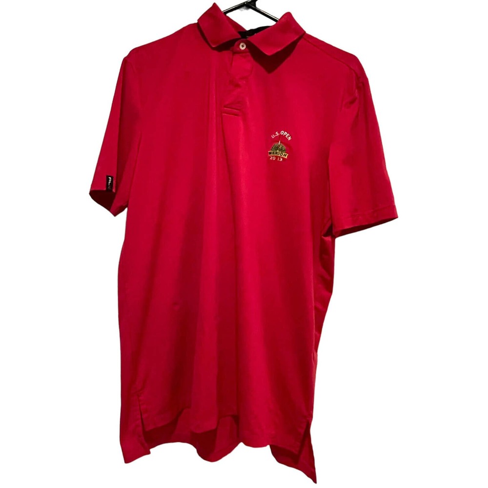 Mens Merion Golf Club Shirt Magenta Size Med US Open 2013 polo Ralph Lauren RLX